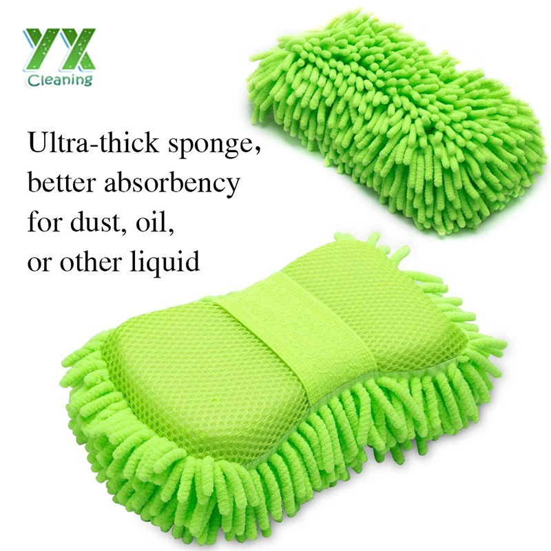 Multi-functional Car Wash Dust Cleaning Tools Gloves Mixed Car brush Ultrafine Fiber Microfiber Chenille Car Wash Sponge