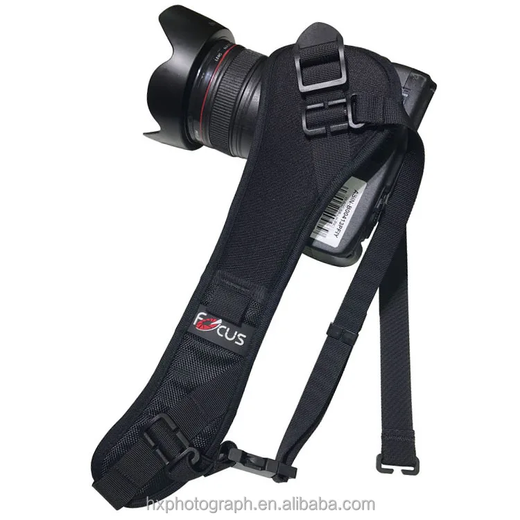 Amazon Hot Seller Photography Accessories Black Polyester Dual Quick Rapid Single Shoulder Sling Belt DSLR Focus Camera Straps