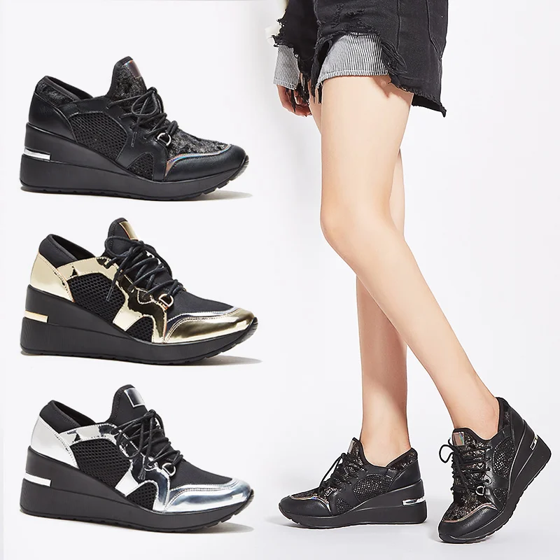 Leisure and comfort casual shoes sneakers women Wild ladies shoes with Fashion tie casual shoes