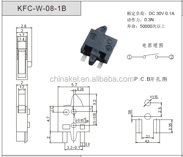 магнитный микропереключатель KANGERLE-KFC-W-08-1B