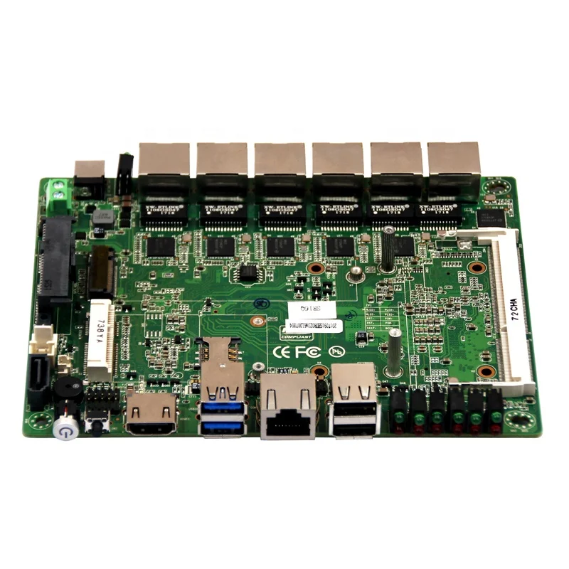 6 LAN firewall router industrial mini itx motherboard with intel I7-4500U processor support pfsense function