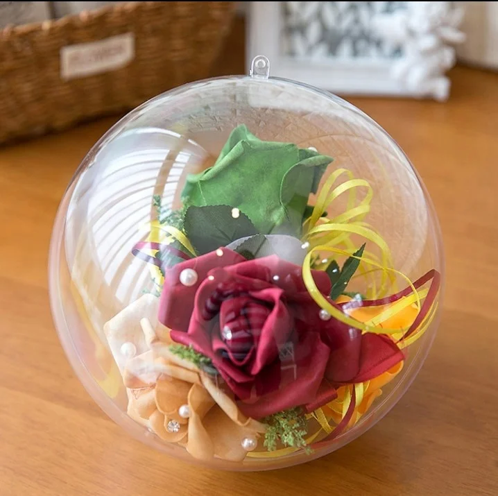 Christmas Clear Plastic Craft Ball Acrylic Transparent Sphere