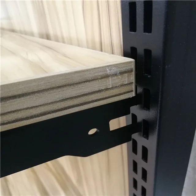 Manufacture wooden steel Board whisket display gondola wall shelves For Supermarket