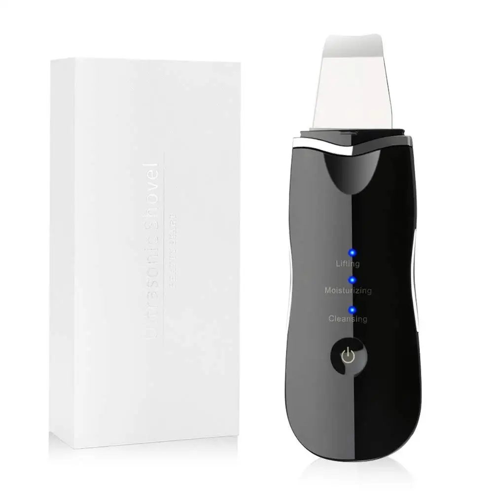 Inlinda Customized Electric Powerful  Vibration Facial scrubber Beauty Face care Ultrasonic Peeling scrubber for Skin cleaning