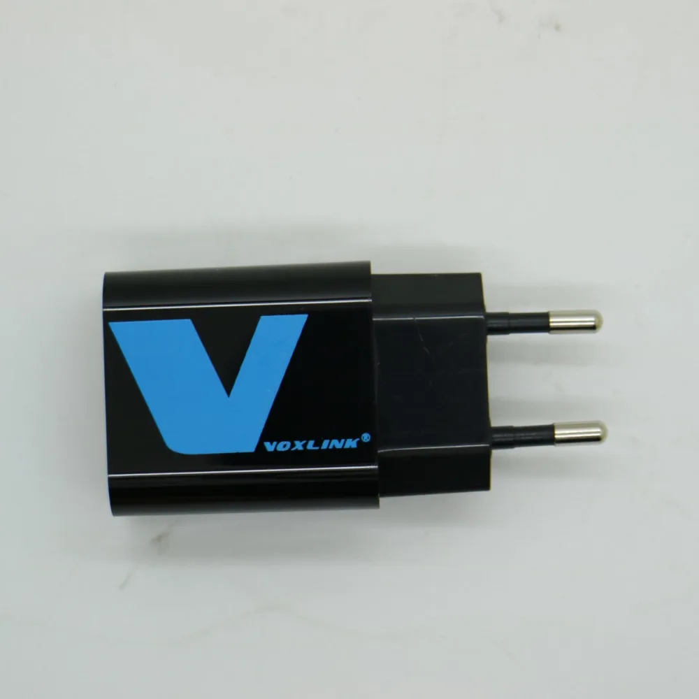 VOXLINK 2-портовое портативное зарядное USB устройство 5В/2.4А 12Вт интеллектуальное обнаружение и зарядка черное (вилка EU)