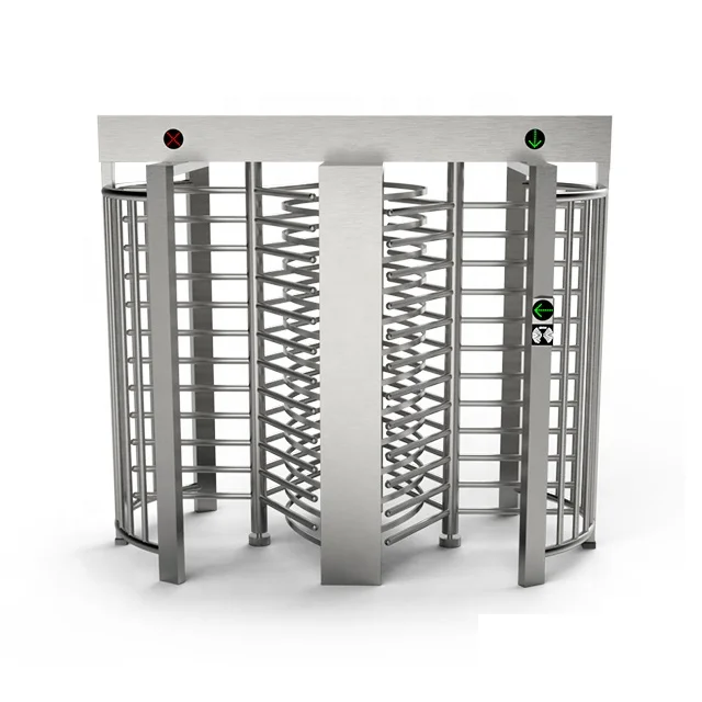 SS304 Biometric Electric Full Body Height Tripod Turnstile with Access Control