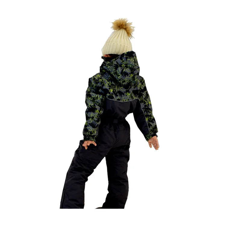Новинка 2020, стильный водонепроницаемый детский слитный лыжный комбинезон, Комбинезоны для снега