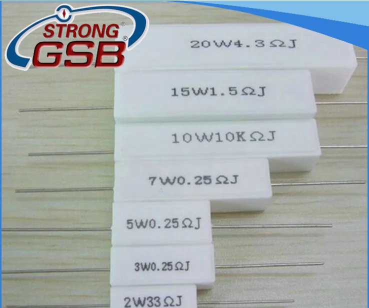 
Provide all series high quality 10w 15w 20w 25w 30w 50w cement resistors with ROHS 