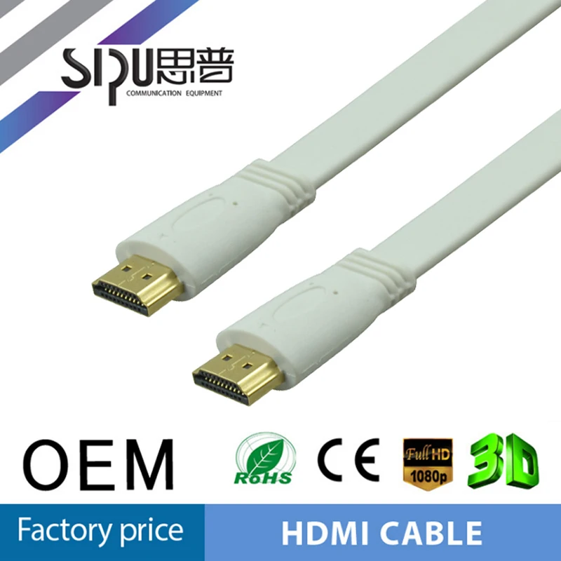 SIPU высокое качество позолоченный плоский 1.4 В поддержки 4 К 3D лучшая цена hdmi кабель компьютера для ноутбука