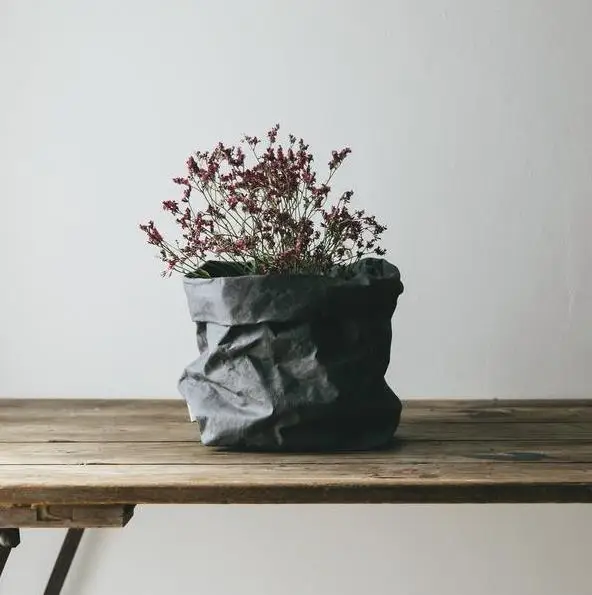 Durable indoor flower grow washable kraft paper pot covers