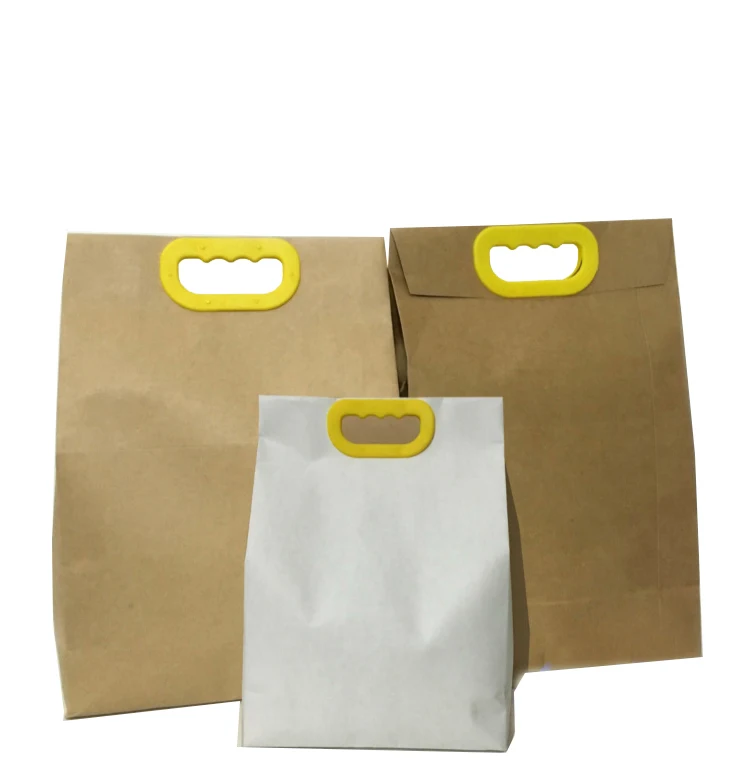 china supplier 5kgs kraft paper rice 10kgs packaging bags with handle