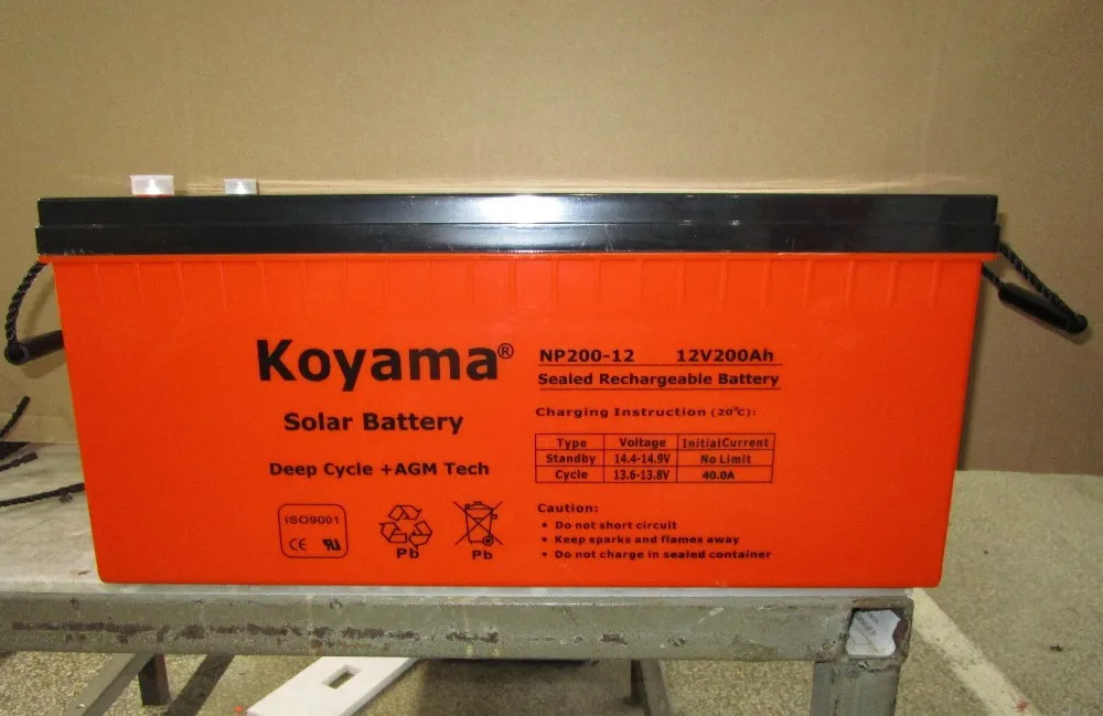 KOYAMA 200ah 12V VRLA AGM battery UPS battery rechargeable storage battery