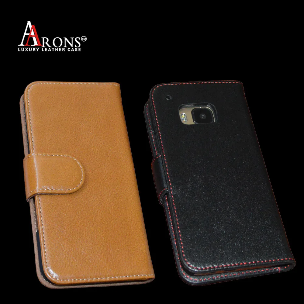 Пользовательские Премиум телефон бумажник чехол для HTC Один M9