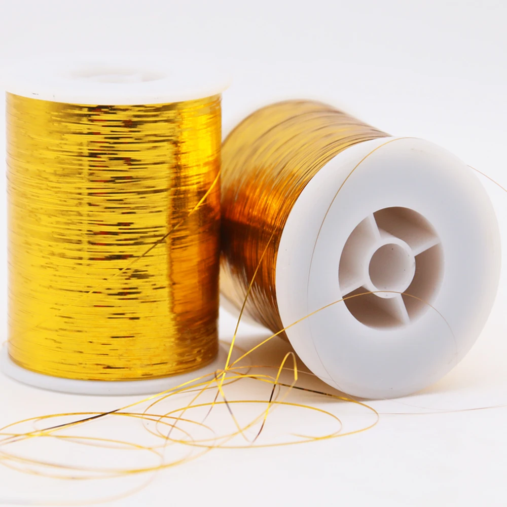 double side gold m type lurex yarn for lace weaving and fabric