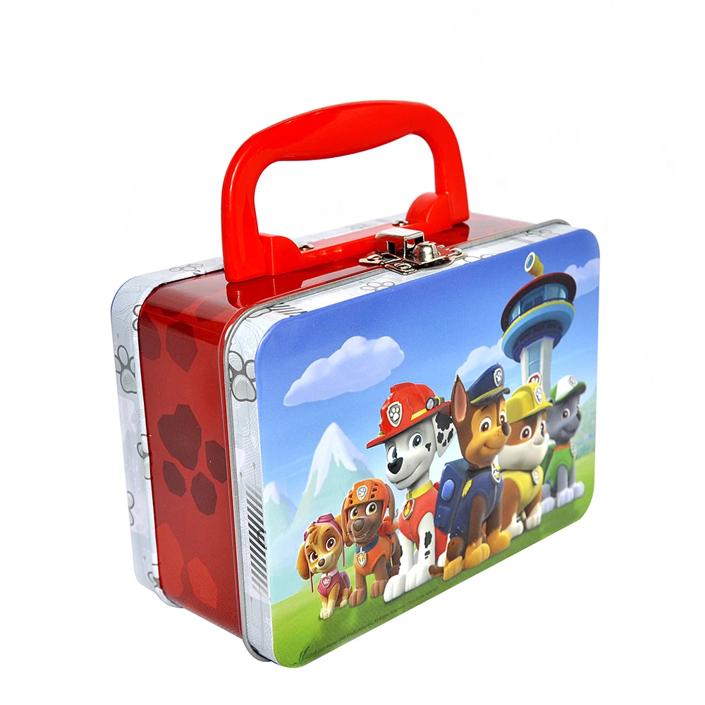 wholesale custom gift tin lunch tin box with handle