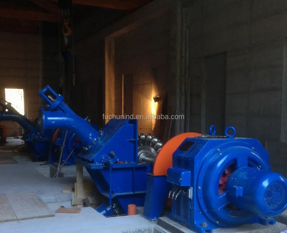 250kW Single Nozzle Small Pelton Turbine / Hydro Electric Generators