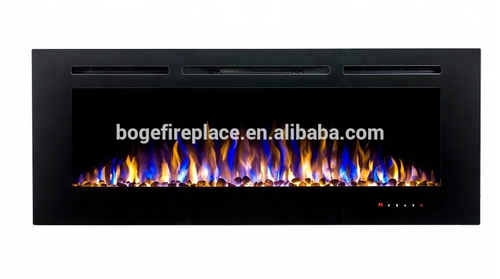 50 inch big size wall mounted and build in electric fireplace