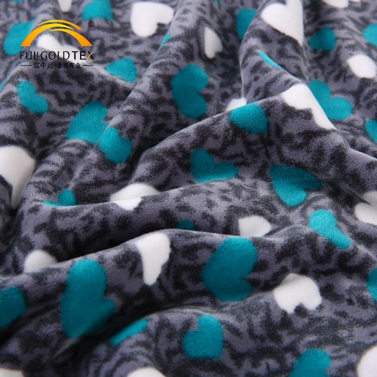 China wholesale custom thick super soft touch printing velvet upholstery bed sheet velour spandex fabric