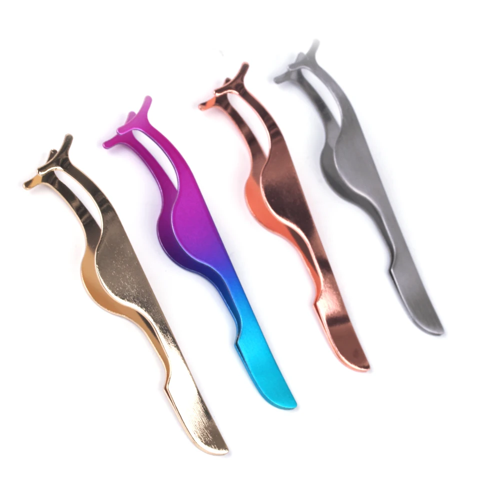 
ThinkShow Makeup Tools Stainless Steel Tweezers Customized Logo Lashes Applicator False Eyelash Applicator Wholesale 