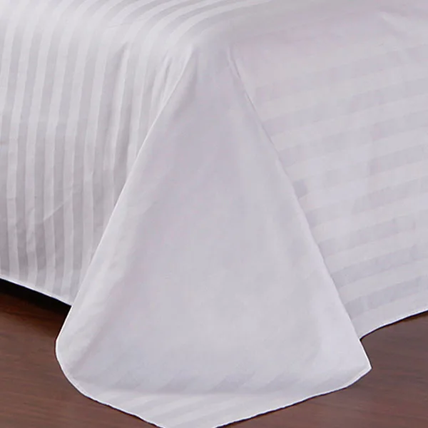 
3cm/2cm/1cm stripe 300Tc 100 cotton used hotel bed sheet 
