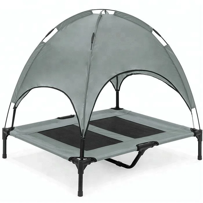 
Camping raised outdoor elevated dog bed with canopy 