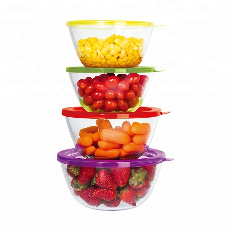 Meal Prep Container Glass Baking Mixing Salad Bowl Set