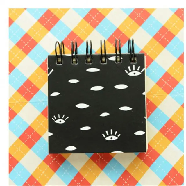 
Cute stationery school office supplies recycled paper spiral notebooks pocket 