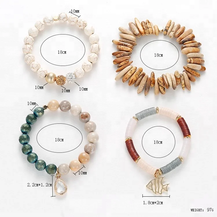 Custom design hematite bead handmade adjustable bracelet jewelry