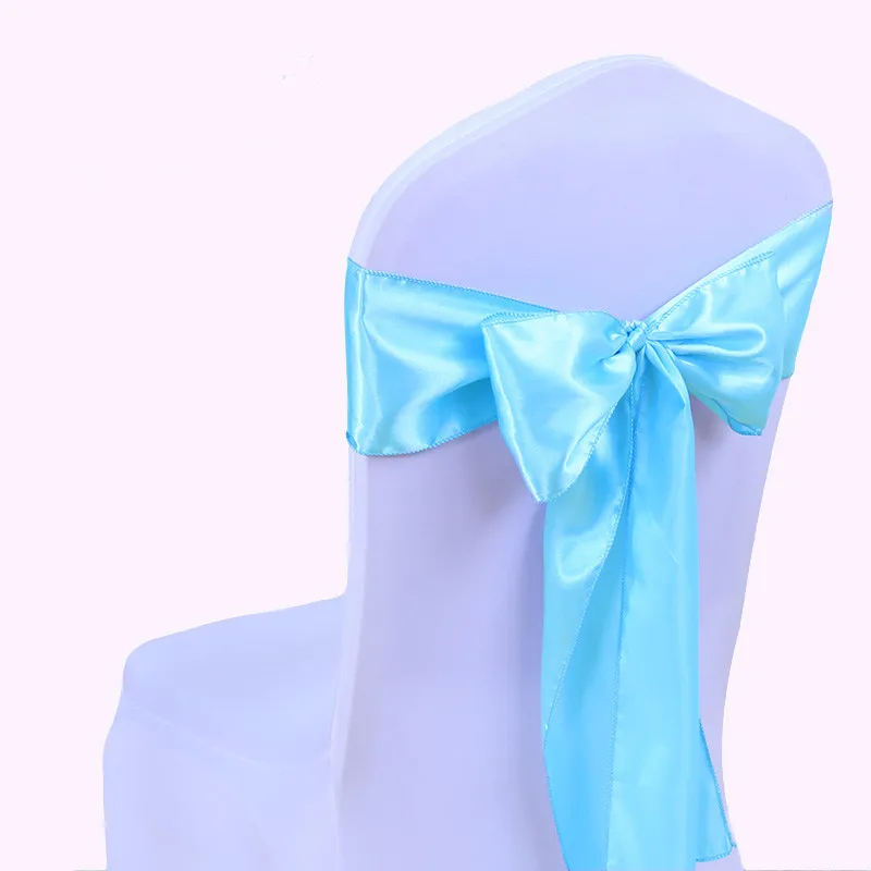 
wedding party banquet decoration burgundy satin chair sashes 