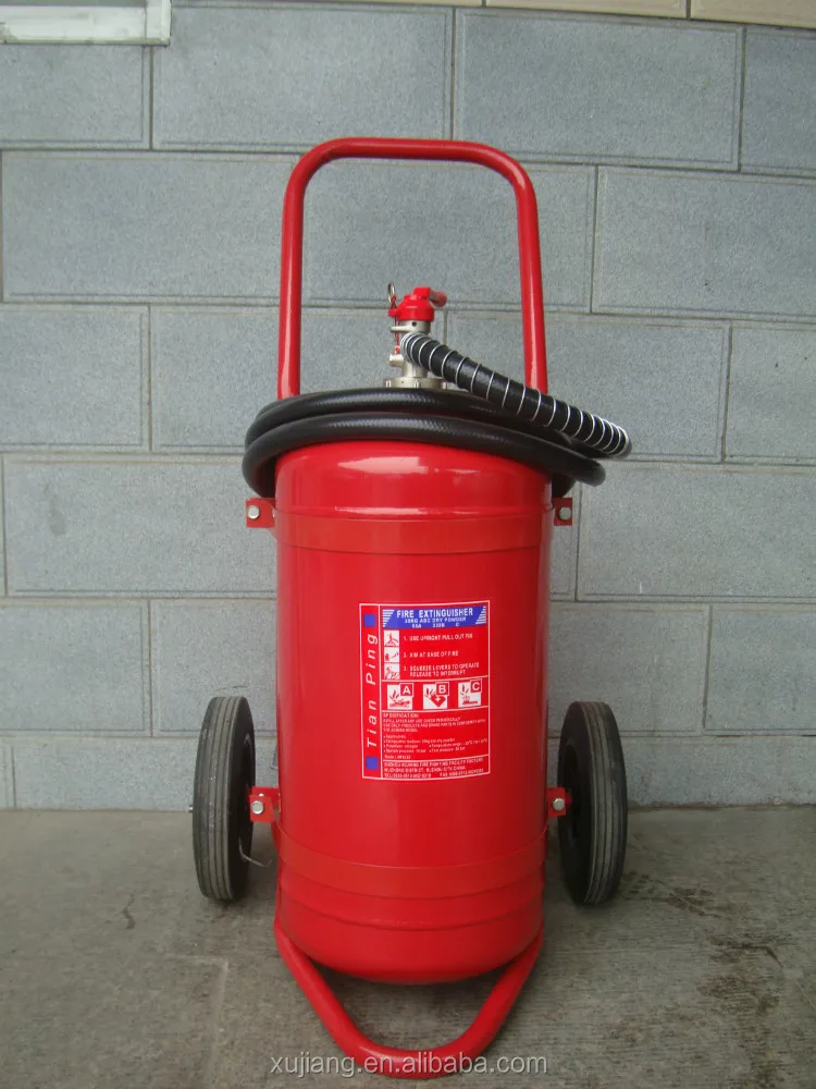 25kg trolley fire extinguisher , mobile wheel fire extinhguisher