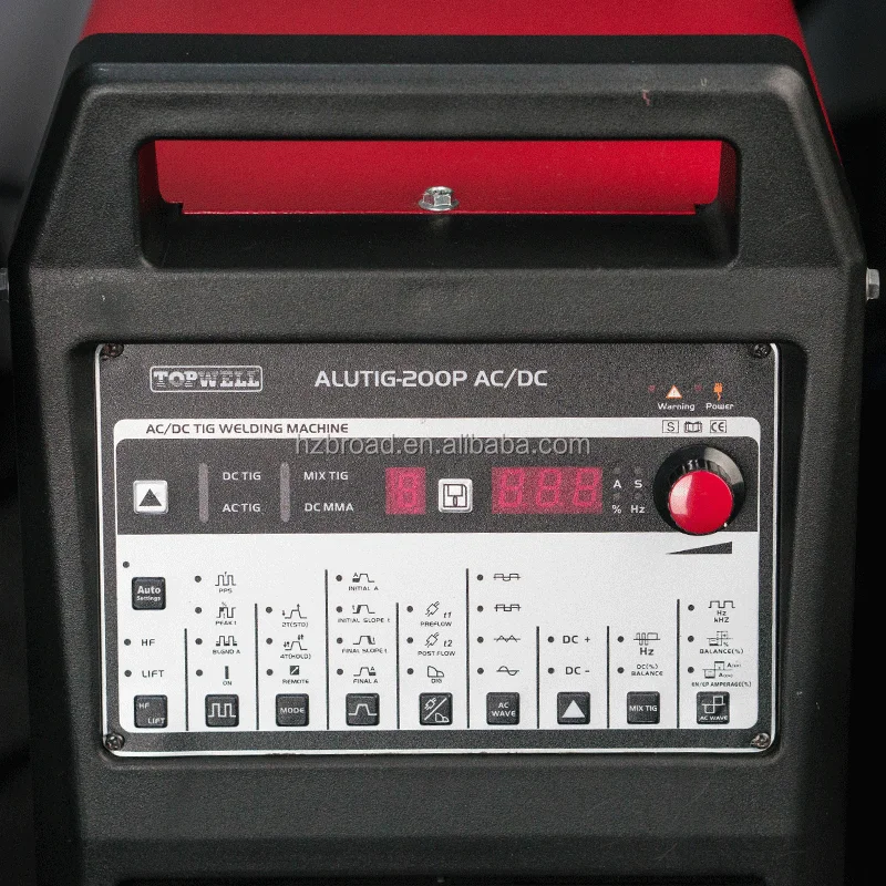 250A импульсный ac/dc/mix TIG сварочный аппарат TOPWELL ALUTIG-250HD для DIY