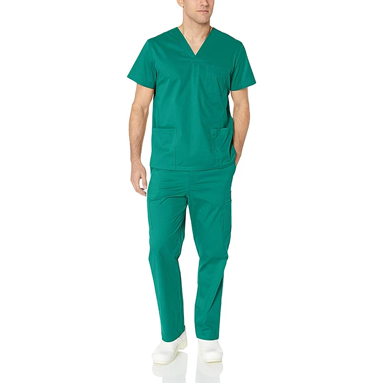 
Fashionable medical elastic scrub uniform suit design for clinical 