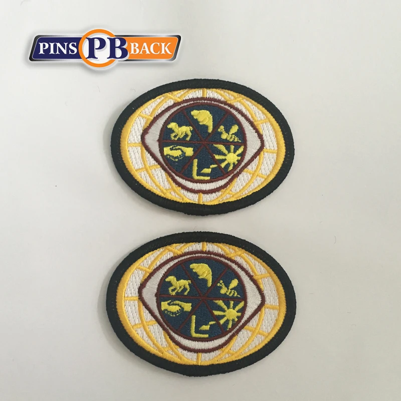 custom embroidery badges to OEM patch embroidery machine fabric patch custom design shape badge embroidery patch