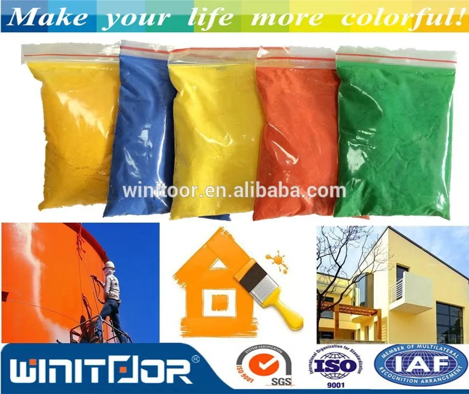 Iron oxide red/green/and black for paint color/out paint