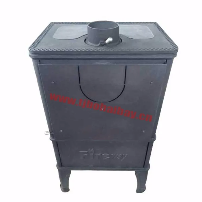 BHB Matte black paint cast iron wood burning stove