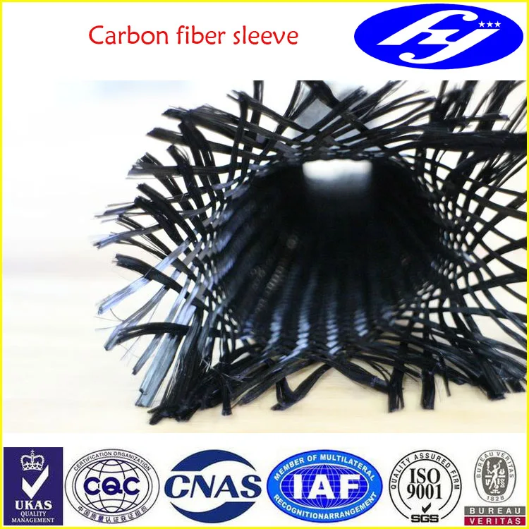 Toray 12K T700 woven carbon fiber sleeve/sleeving