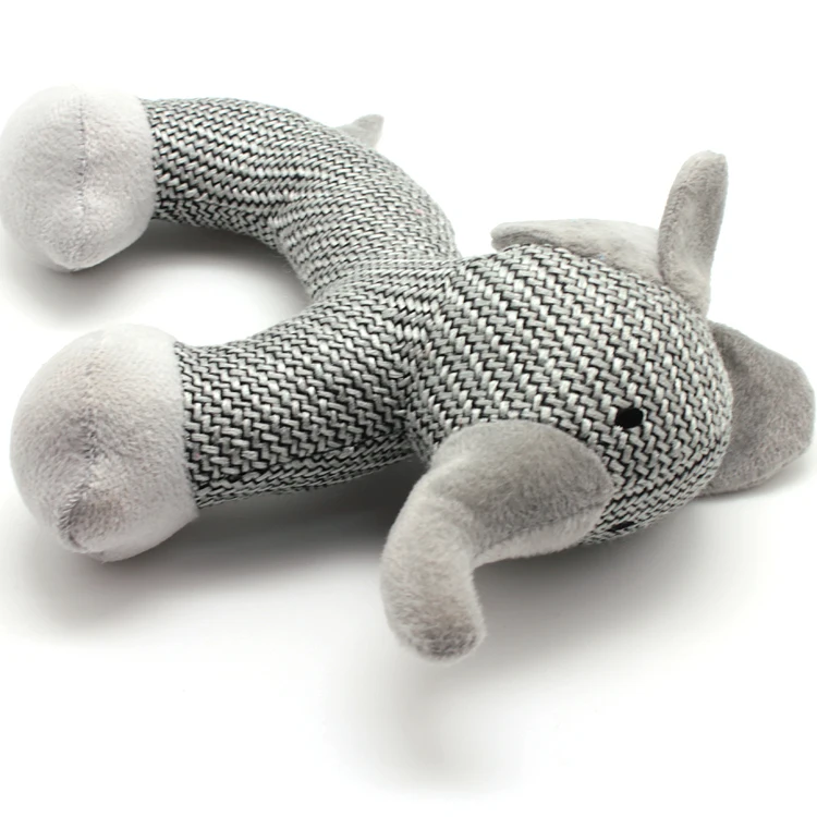Soft Fabrics Dog Toys Pet Chew Plush Cartoon Animals Elephant Shape Puppy Bite Toy