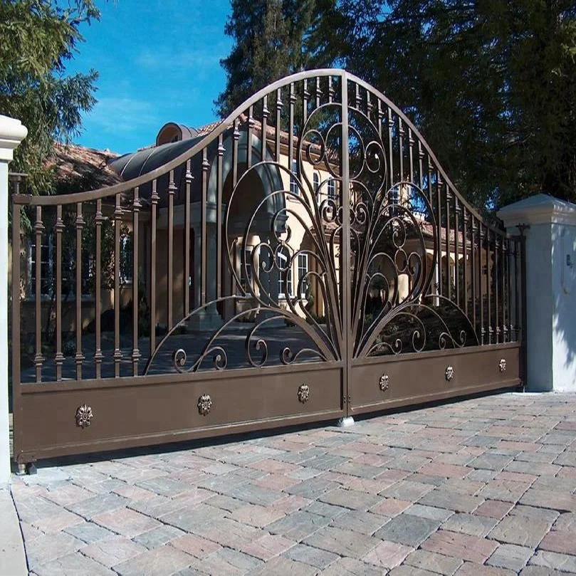 Simple wrought iron gates sliding gate  Iron Gate Design in California