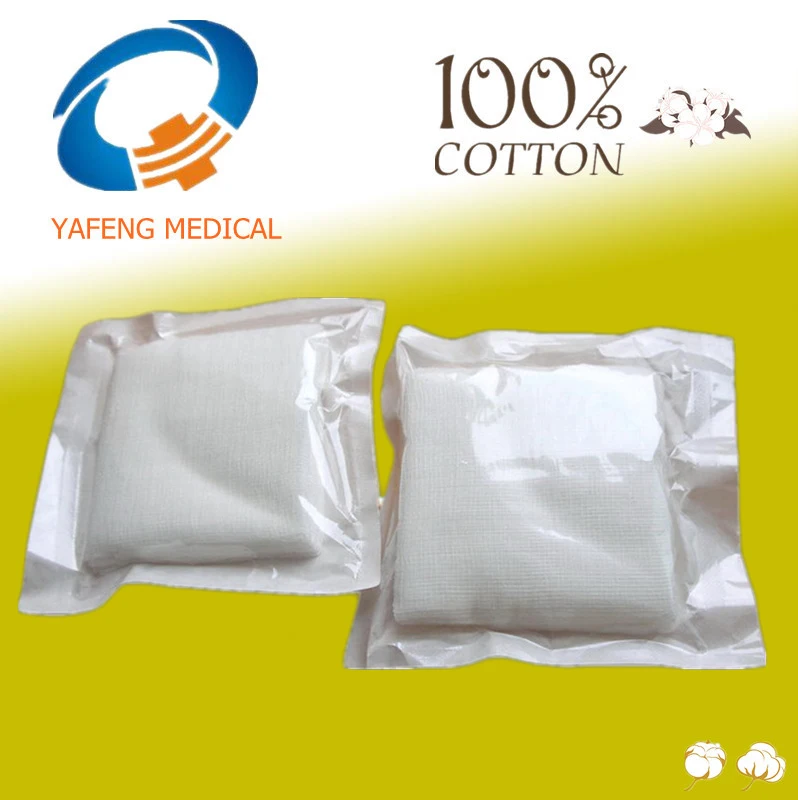 High absorbent and soft surgical gauze compress sterile