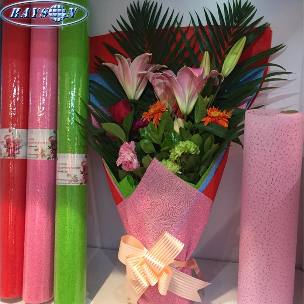 embossed nonwoven fabric waterproof wrapping paper for flower