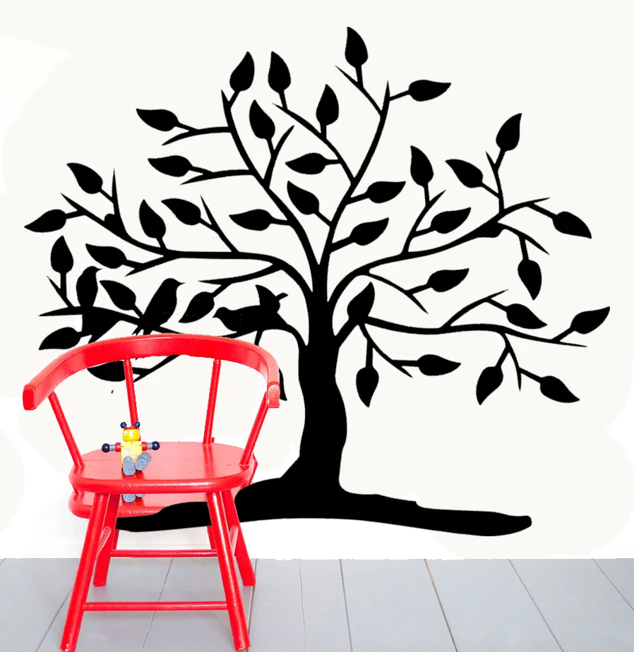 Custom die cut wall sticker removable Living Room family Tree pvc Wall decoration Sticker