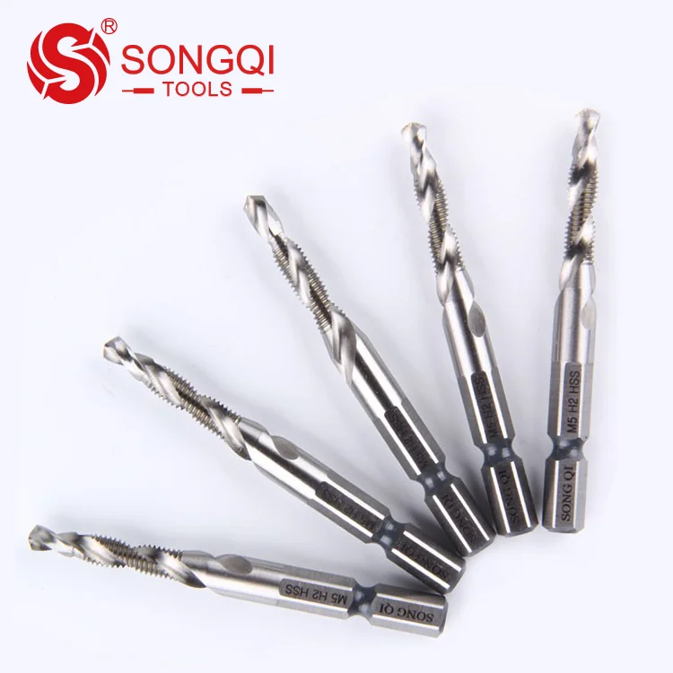 
HSS Screw Combination Drill Tap with Drill Bit and Thread Flute 