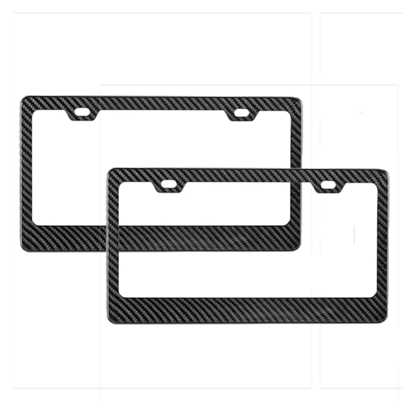 Professional Manufacture Cheap Classic Carbon Fiber License Plate Frame for USA