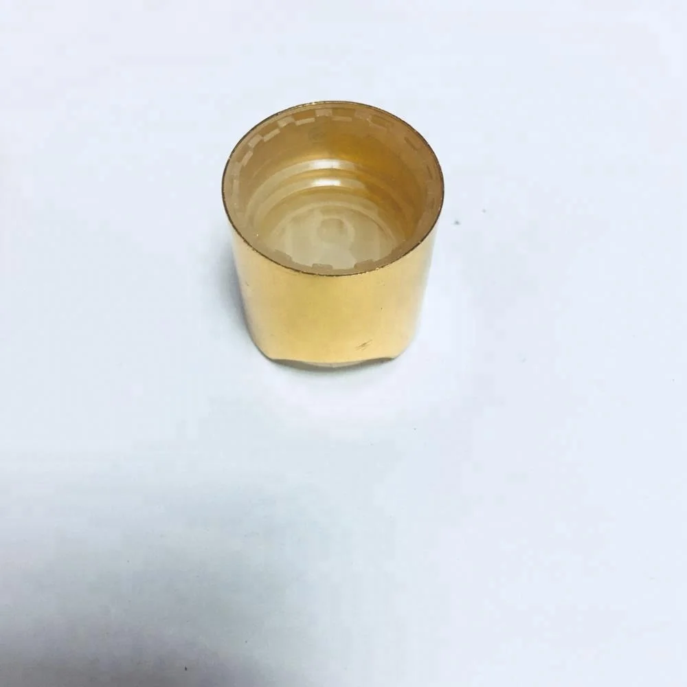 
PP aluminum shinny gold disc top cap for bottle wholesale 