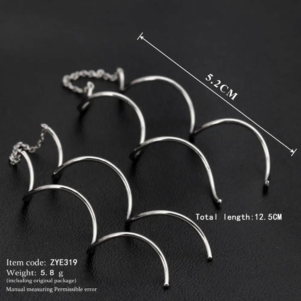 Top Quality Simple Spiral Ear Line Silver Color Pendant Earrings For Women Long Fashion Jewelry Wholesale E319