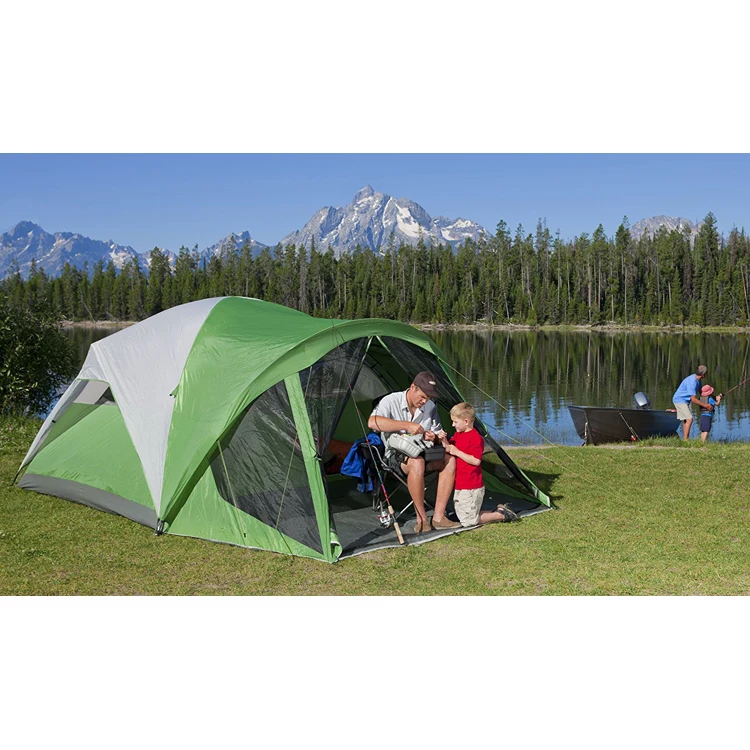 Eco-friendly double layers portable family tent yurt for outdoor camping