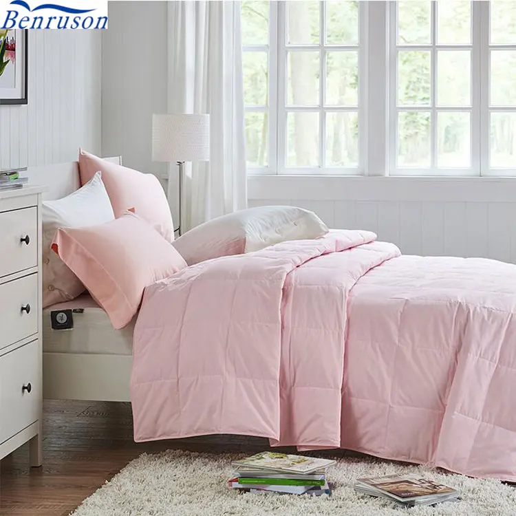 Winter Customizable Goose Down Duvet Quilted Quilt Comforter Blanket White Cotton Bedding Filler goose down comfo