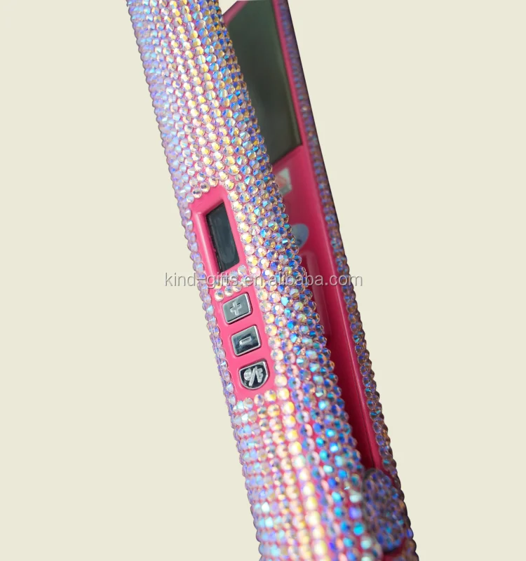 Crystal Pink Princess Cute Series Sparkle Diamond Bands High Tech Professional Hair Straightener