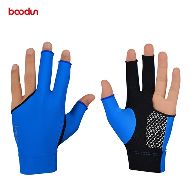 
Boodun Best selling custom billiards 3 Fingers Show snooker Gloves 