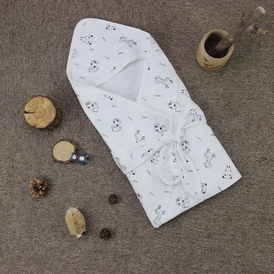 Four Layers 100% Cotton Gauze newborn baby quilt blanket with hood Newborn Baby Quilt Blankets With Hats